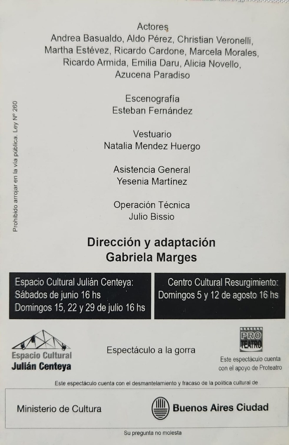 Historic performance program